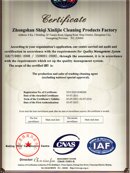 ISO9001（英文）认证