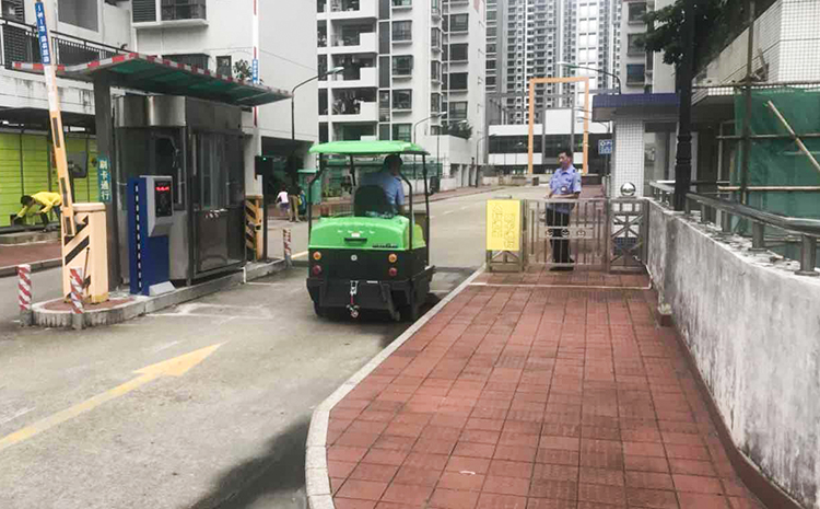 中山**物业采购驾驶式扫地机案例