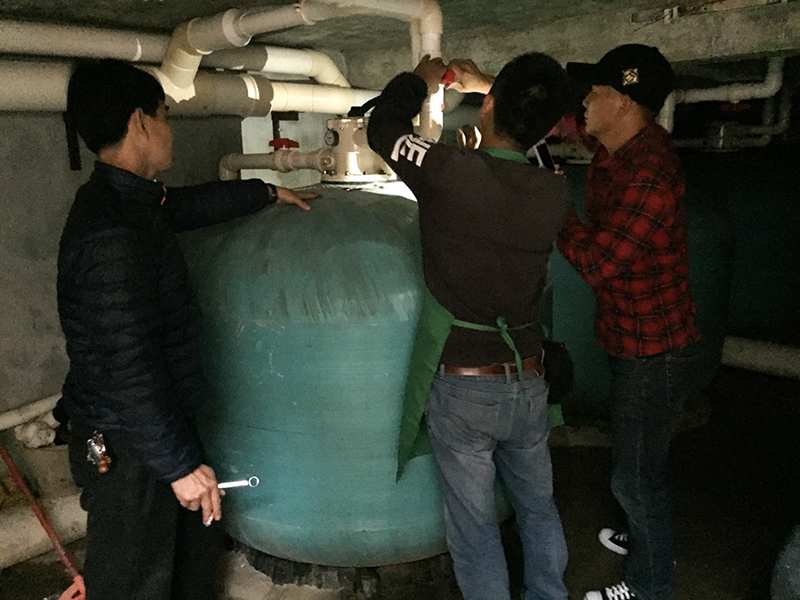 泳池砂缸换沙工程案例
